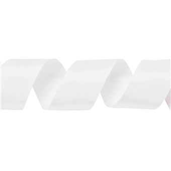 2 rouleaux de ruban satin Blanc [ Largeur 4 cm ] Novago - Ruban