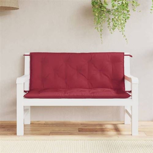 VIDAXL - Coussin de Banc de Jardin - Lot de 2 - Imperméable - Rouge - Image 3