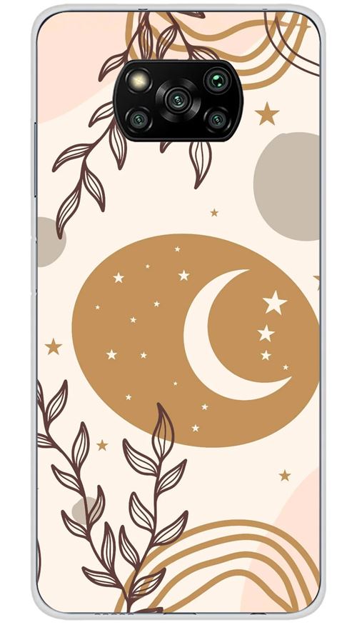 Coque en silicone imprimée compatible Xiaomi Poco X3 Poco X3 Pro Lunaison