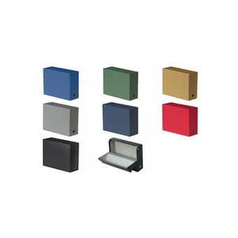 Oxford Boîte De Transfert Dos 12cm Vert Foncé - Lot De 2, Carton Rigide Résistant