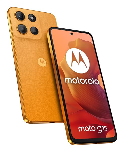 Non Communiqué Orange Motorola Moto G15 17,1 Cm (6.72") Double Sim Android 15 4G Usb Type-C 8 Go 256 Go 5200 Mah
