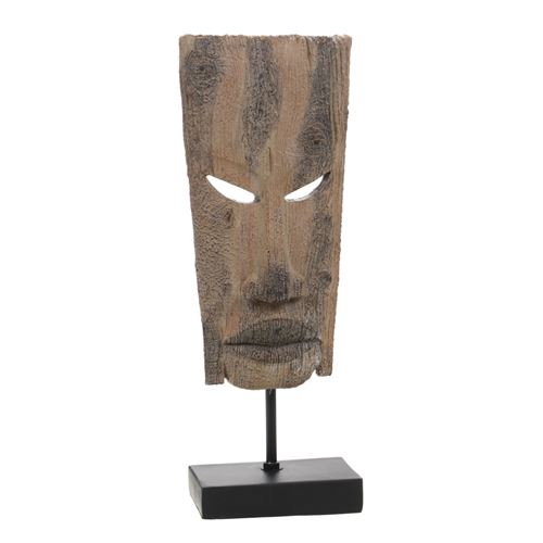 Non Communiqué Marron Masque Africain Carré - Amadeus - Résine