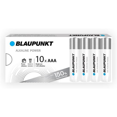 BLAUPUNKT Pack 10 Piles AAA LR03 Alcalines Power