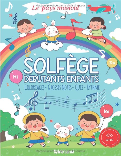 Cahier De Solfège Narratik Enfants Dès 4 Ans - Grand Format 21,59 X 27,94 Cm - 45 Pages