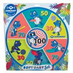 Jeu de fléchettes souples, cible velcro avec 2 x 3 boules