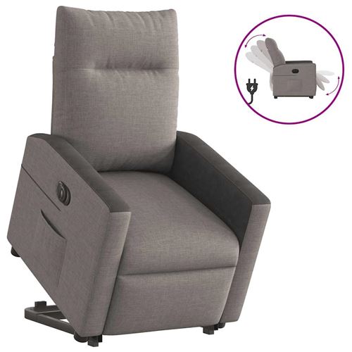 Non Communiqué Taupe Vidaxl Sta-Op-Stoel Elektrisch Verstelbaar Stof 3324071