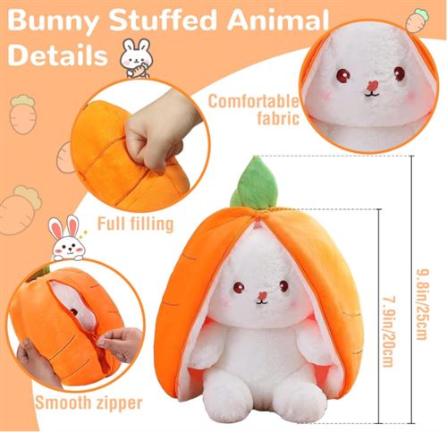Peluche Lapin Carotte, Lapin Carotte Pâques, Cadeau De Pâques Lapin