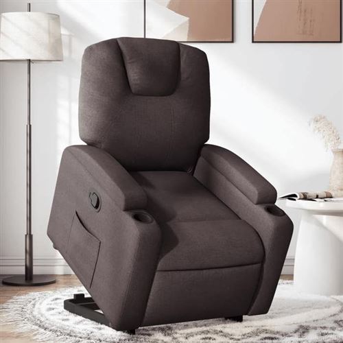 Non Communiqué Marron Vidaxl Fauteuil De Relaxation Inclinable Tissu Foncé