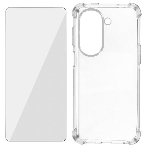 Pack Protection pour Asus Zenfone 9 Coque Renforcée + Verre Trempé Avizar Transparent