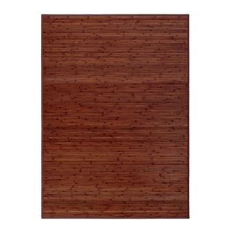 Tapis De Bain Antidérapant Bambou Naturel Noir 60 X 90 Cm Okaido