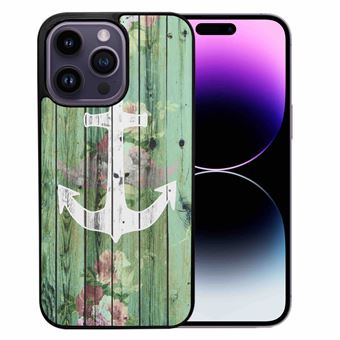 Coque pour iPhone 15 Pro Max - Ancre Marine Bois - 1