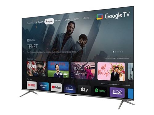 Tcl 55Qled760 - Classe De Diagonale 55" (54.6" Visualisable) Tv Lcd Rétro-Éclairée Par Led - Qled - Smart Tv - Google Tv - 4K Uhd (2160P) 3840 X 2160 - Hdr - Quantum Dot - Aluminium Brossé
