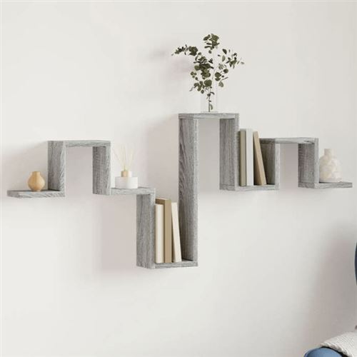 VIDAXL - Etagère murale - 104,5x10x43 cm - Gris - Image 2