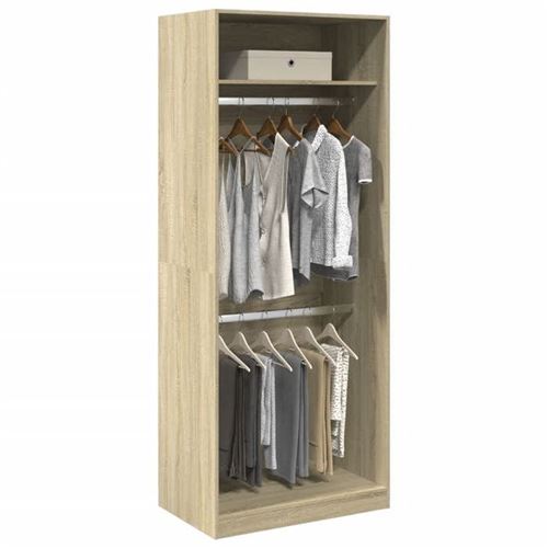 Vidaxl - Garde-robe chêne sonoma 80x50x200 cm bois d'ingénierie