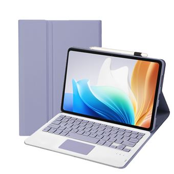 Clavier Bluetooth FOXDOCK pour Oppo Pad Air2 détachable et ultra-fin touches carrées avec fonction tactile-Violet - 1