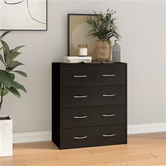 Buffet avec 4 tiroirs 60x30,5x71 cm Noir - 1
