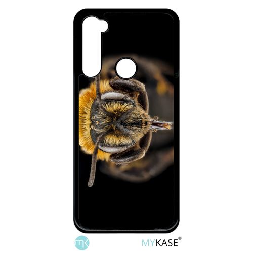 Coque My-Kase pour Note 8t - macro tete d'abeille sur fond noir - Plastique Noir