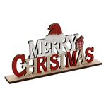 Atmosphera Créateur d'intérieur - Déco de Noël Mots "Merry Christmas" 30cm Rouge