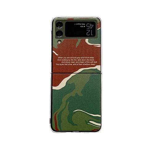 Coque pour téléphone avec rendu cartoon FONGWAN pour Samsung Galaxy Z Flip 3-Vert