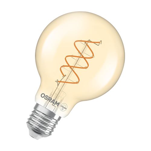 Non Communiqué Blanc Osram Vintage 1906 Globe Est Une Chaud Et Dimmaben Forme De Bouavec Un Filament En Spirale. Il Offre 8 W Pour 806 Lm - E27 - Verre Doré - Diamètre 80 Mm - 2200 K - Eek F.}