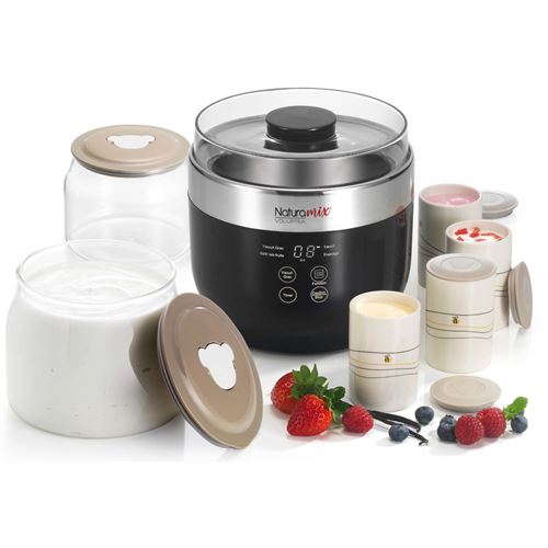 Yaourtière 4 pots de 150ml + 2 pots de 1.5l 20w Naturamix voluptea
