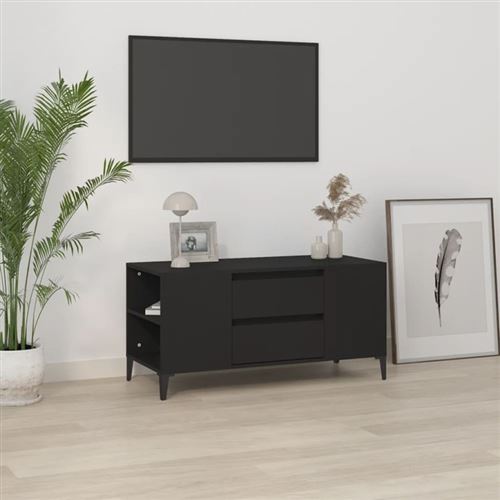 VIDAXL - Meuble TV - 102 x 44,5 x 50 cm - Noir - Image 3