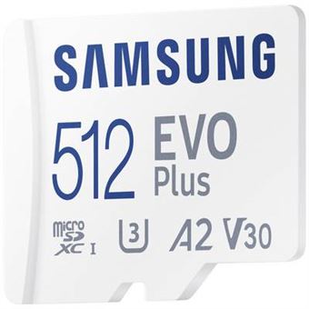 Carte mémoire micro SDXC Samsung Evo Plus MB-MC512KA/EU Class 10 512 Go Blanc