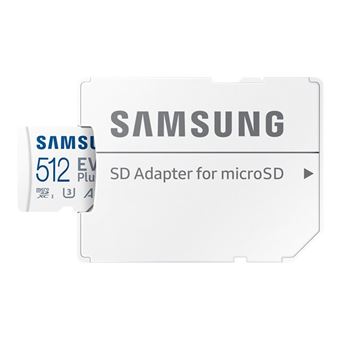 Carte mémoire micro SDXC Samsung Evo Plus MB-MC512KA/EU Class 10 512 Go Blanc