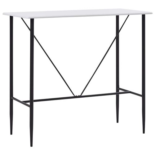 vidaXL Table de bar Blanc 120x60x110 cm MDF