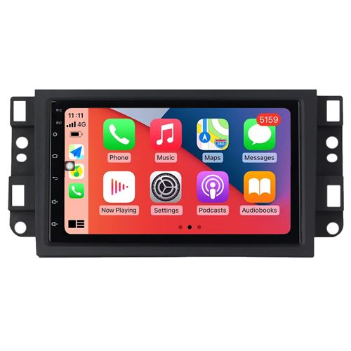 Autoradio Multimédia CarPlay Android Auto GPS pour GMC 2007-2012 Sierra Yukon Denali Acadia Savana Chevrolet Express Traverse Equinox