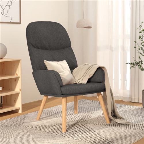 vidaXL Fauteuil relax tissu gris foncé