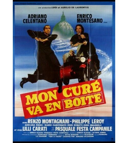 Mon Curé va en Boite - Adriano Celentano - 40x60cm - Affiche de cinéma originale pliée État correct - N/A reconditionné disponible sur Fnac