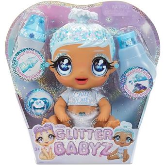 Glitter Babyz - January Snowflake - Bleu / Blanc - Bébé 28 cm - Change de Couleur - 1