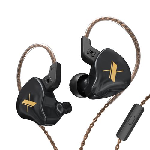 Écouteurs Intra-Auriculaires Filaires KZ EDX Noir Obsidienne