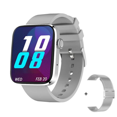RUMOCOVO Montre connectée pour hommes et femmes, écran partagé de 1.8 pouces, étanchéité IP68, calculatrice de santé - K20