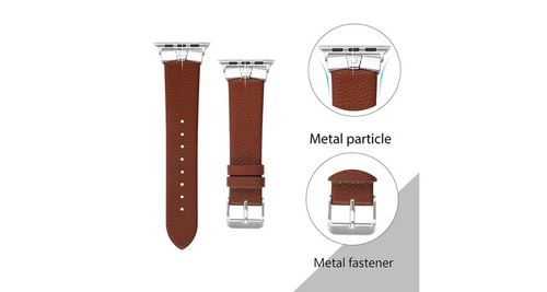GENERIQUE - Bracelet de remplacement pour Apple Watch - Cuir - 38 mm / 40 mm - Image 2
