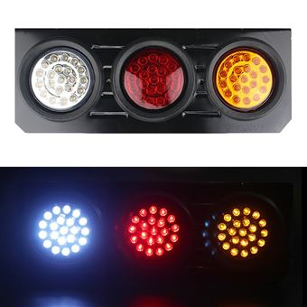 20 Sur 2 X Voiture Feux Arriere 63 Led 3 Couleur Remorque Camion