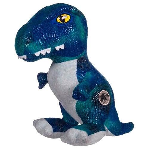 Peluche Dinosaure Raptor Bleu Jurassique Monde 27cm