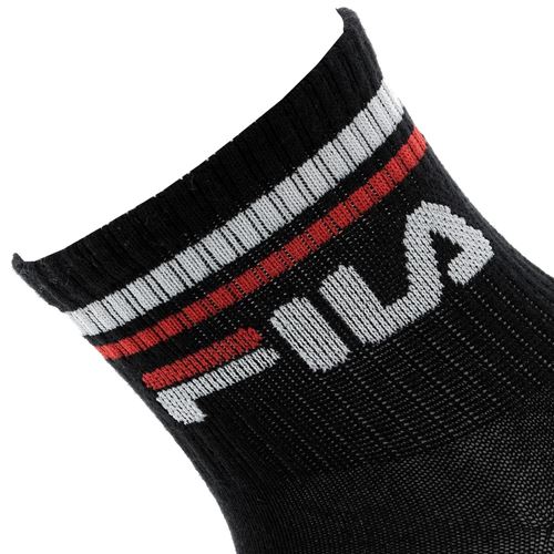 Chaussettes Fila Quarter black socks x3 Noir Taille 43 46
