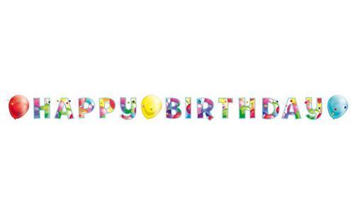 Amscan Bannière Happy Birthday Ballons 174 x 13 cm papier