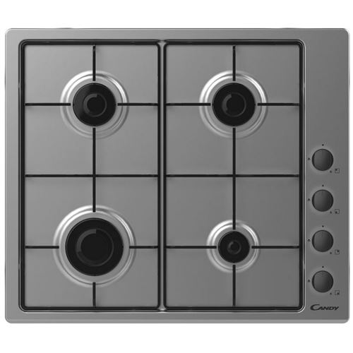 Candy Pop Evo Chw640Lxb - Table De Cuisson Au Gaz - 4 Plaques De Cuisson - Niche - Largeur : 56 Cm - Profondeur : 48 Cm - Inox