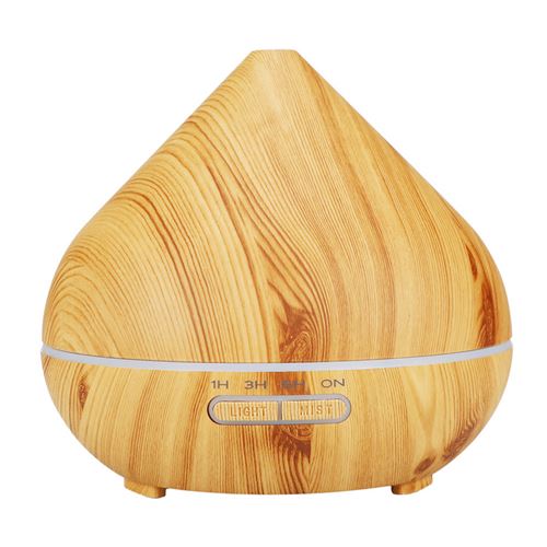 Haute capacité 300ml d'épurateur ultrasonique humidificateur air de diffuseur à la maison grain en bois - Multicolore