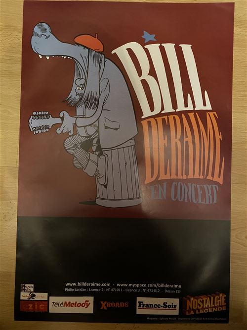 Bill Deraime - En concert - 40x60cm - Affiche