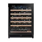 Climadiff CBU51S2B - Cave à vin - encastré - intégrable - largeur : 59.5 cm - profondeur : 57.5 cm - hauteur : 82 cm - 143 litres - classe F - noir