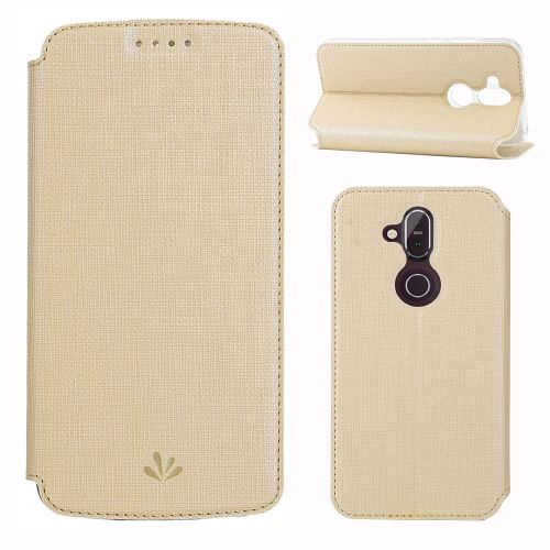 Etui en PU avec support or pour votre Nokia 8.1/X7