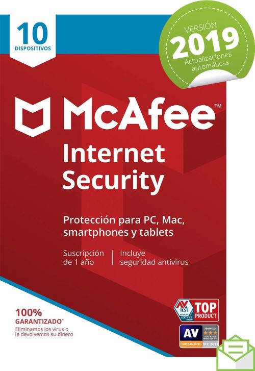 Software-antivirus mcafee 2018 internetbeveiliging 10 dispositivos pc/mac/ios/andro