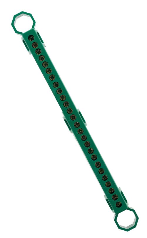 Thomson - Bornier de terre 28 connexions - Vert
