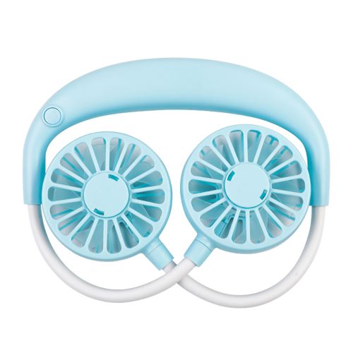 360°Adjustable Mini USB Neckband ventilateur -Bleu