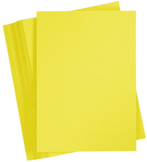Creotime carton couleur A6 10,5 x 14,8 cm jaune 100 pièces