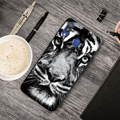 Coque en TPU impression de motifs souple tigre pour votre Samsung Galaxy M20